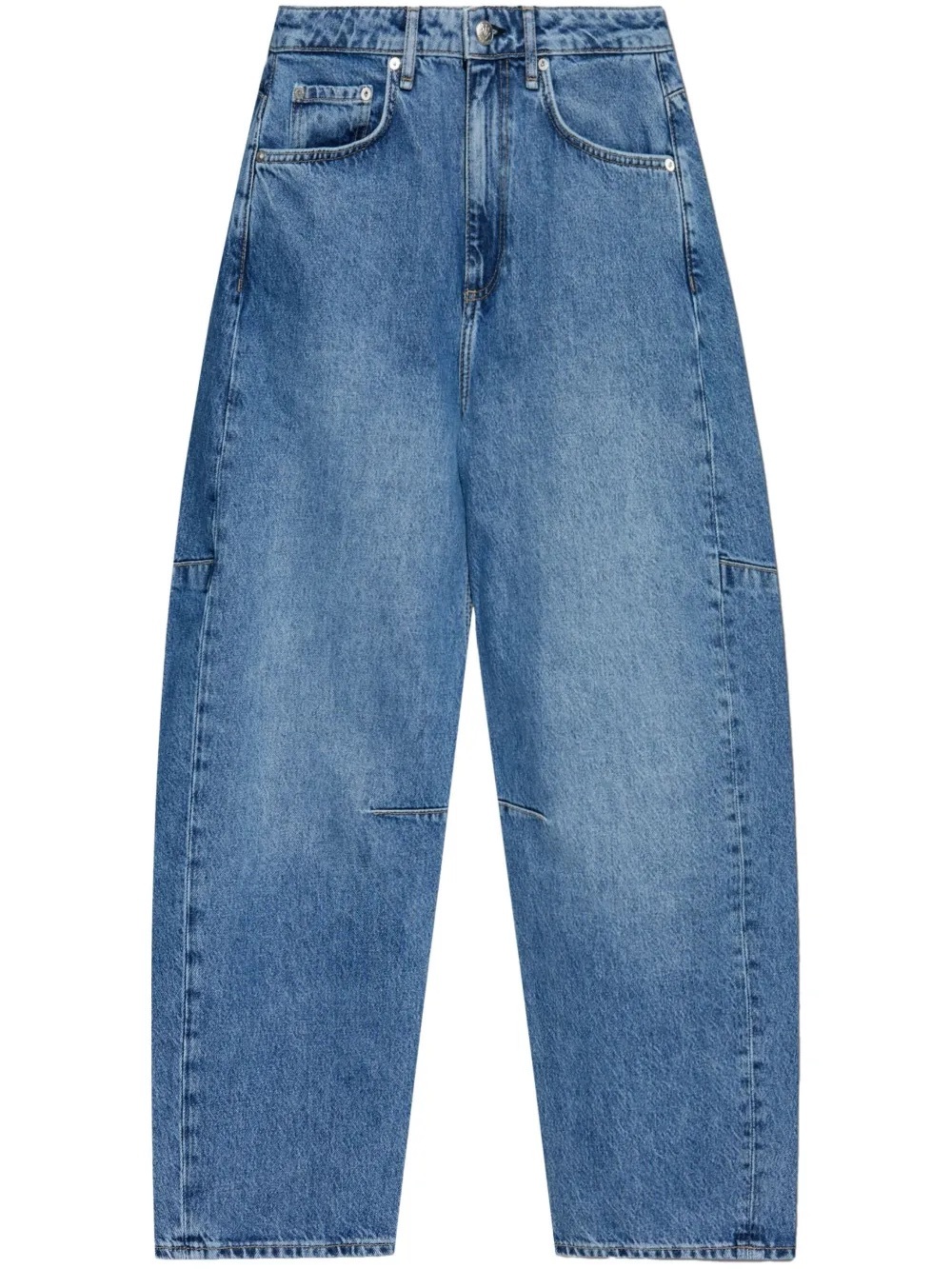 Rag & Bone Charlie High-Rise Barrel Leg Jeans Medium Wash, Size 31